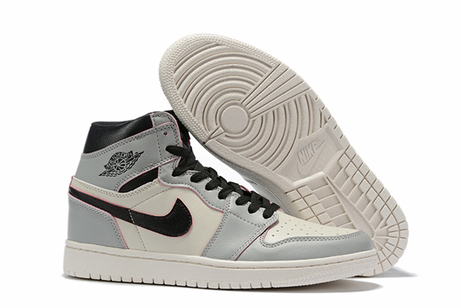Women's Running Weapon Air Jordan 1 Grey/White Shoes 0465 Women's Running Weapon Air Jordan 1 Grey/White Shoes 0465